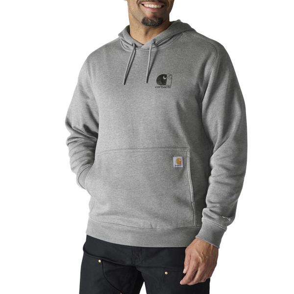 カーハート メンズ トップス シャツ トール ロゴ パーカー Carhartt 107064 Big and Tall Force Logo Hoodie - Factory Seconds Asphalt Heather ヘザー