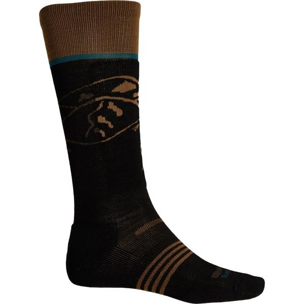 ポイントシックス メンズ アンダーウェア 靴下 ウール Point 6 Light Cushioned Ski Socks - Merino Wool Over the Calf (For Men) Black ブラック