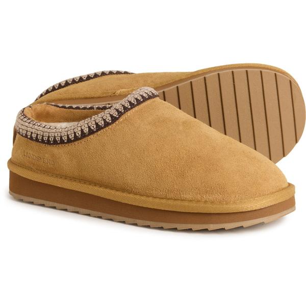 ランズ挙げ句の果て レディース シューズ スリッポン・ローファー スエードクロス スピード競技 Lands\u0027 End Fireplace Cozy Shoes - Suede (For Women) English Tan タン ローファー-レディース靴