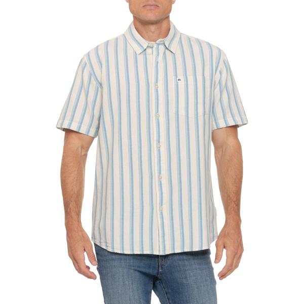 クイックシルバー メンズ トップス シャツ オックスフォード Quiksilver Oxford Stripe Classic Woven Shirt - Short Sleeve Niagara ストライプ 7,184円