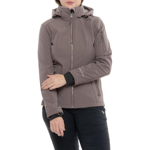 フリー カントリー レディース アウター ジャケット・ブルゾン フーデッドジャケット Free Country Super Softshell Hooded Jacket Driftwood