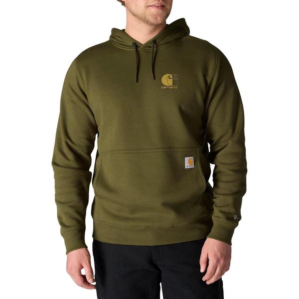 カーハート メンズ トップス シャツ ロゴ パーカー Carhartt 107064 Force Logo Hoodie - Factory Seconds Dark Bronzed Green グリーン