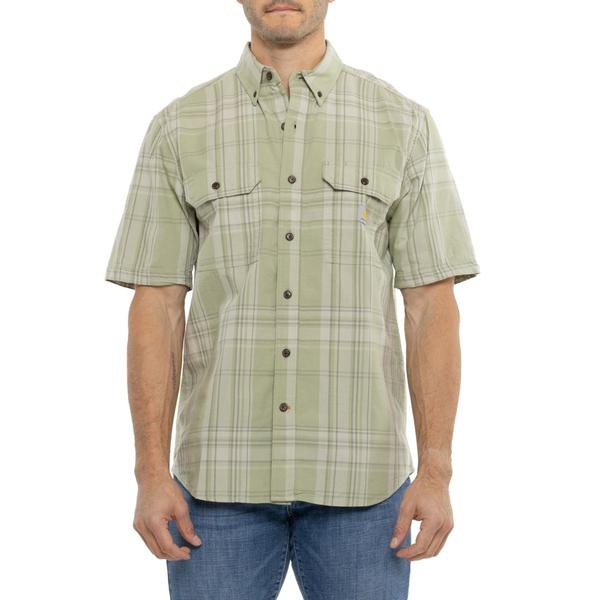 カーハート メンズ トップス Tシャツ Carhartt 106746 Loose Fit Midweight Plaid Shirt - Short Sleeve Sage セージ