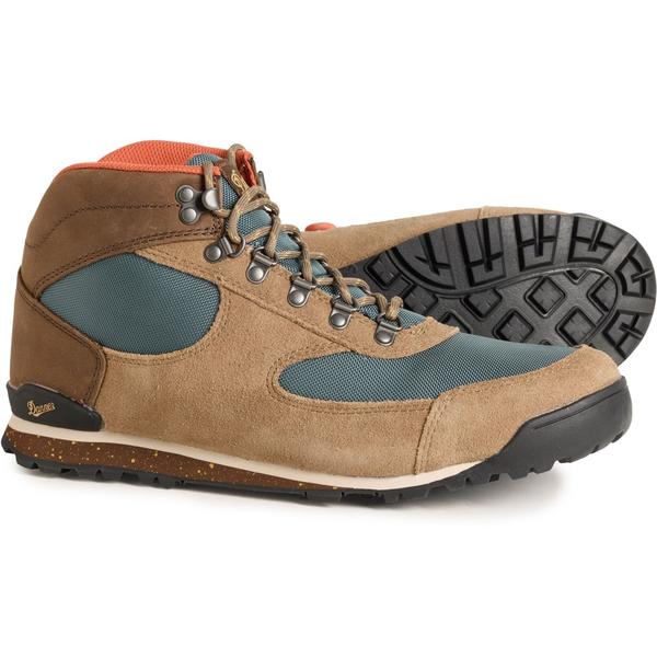 ダナー メンズ シューズ ブーツ・レインブーツ レザー Danner Jag Hiking Boots - Leather (For Men) Brown/Goblin Blue ブルー