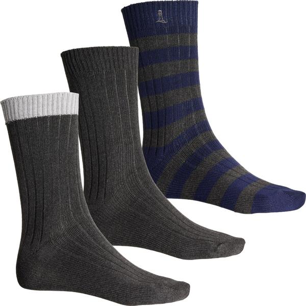 ランズエンド メンズ シューズ ブーツ・レインブーツ Lands' End Boot Socks - 3-Pack Crew (For Men) Mul3
