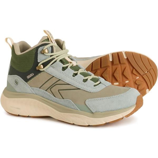 キーン レディース シューズ ブーツ・レインブーツ レザー Keen Leiki Mid Hiking Boots - Waterproof Leather (For Women) Icebergreen/Bronze Green グリーン