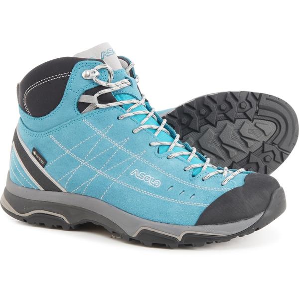 アゾロ レディース シューズ ブーツ・レインブーツ Asolo Made インチ Europe Nucleon GV Gore-Tex Mid Hiking Boots - Waterproof (For Women) North Sea/Silver しろがね色 靴-その他-ブーツ