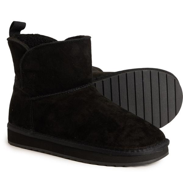 ランズエンド レディース シューズ ブーツ・レインブーツ スエード Lands' End Shearling Boots - Suede (For Women) Black ブラック