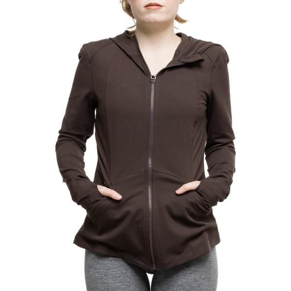 スパイダー レディース アウター ジャケット・ブルゾン Spyder Hooded Yoga Jacket - Full Zip Black Coffee ブラック 8,725円