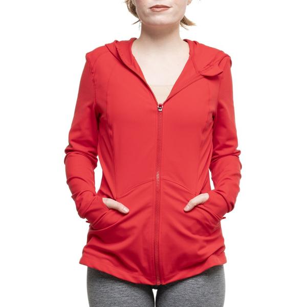 スパイダー レディース アウター ジャケット・ブルゾン Spyder Hooded Yoga Jacket - Full Zip Spydered レッド 8,954円