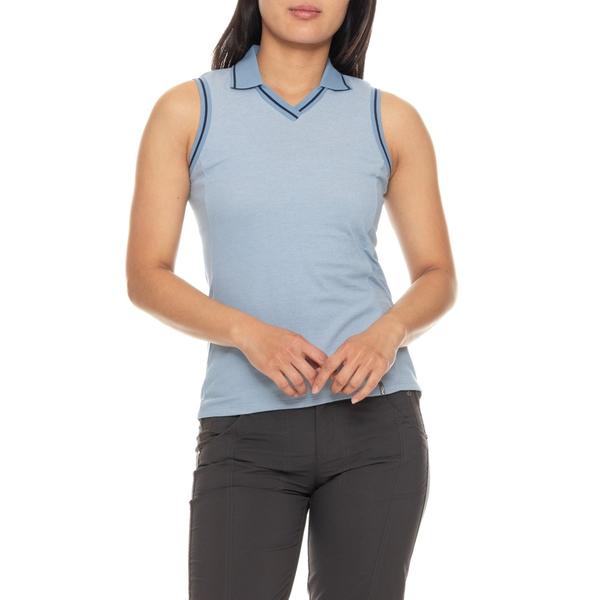 ケージェイユーエス レディース トップス シャツ Vネック ノースリーブ KJUS Bailey V-Neck Polo Shirt - UPF 50+ Sleevelessantorini