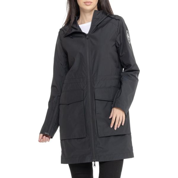 パジャール レディース アウター ジャケット・ブルゾン Pajar Dew Long Rain Jacket Black ブラック|ReVida 店