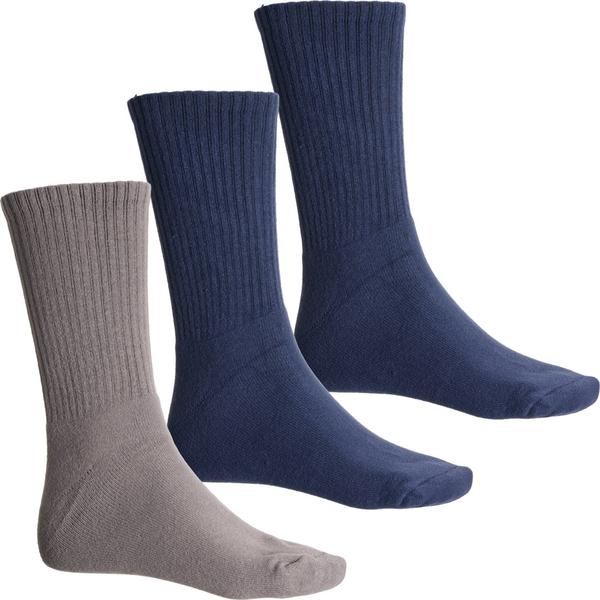 ランズエンド メンズ シューズ ブーツ・レインブーツ Lands' End Full Cushion Boot Socks - 3-Pack Crew (For Men) Mul4