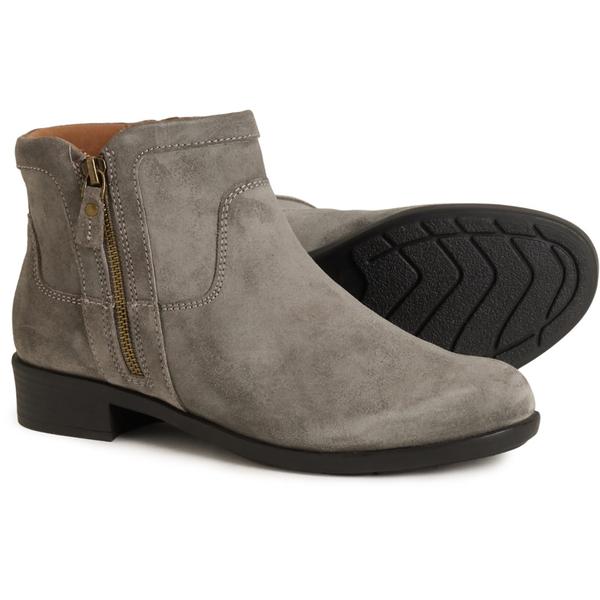 コブ ヒル レディース シューズ ブーツ・レインブーツ ギャザー スエード Cobb Hill Novela Ruched Booties - Suede (For Women) Medium Grey グレー