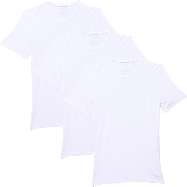 トミージョン メンズ トップス シャツ Tommy John Essential Second Skin T-Shirt - 3-Pack Short Sleeve White ホワイト