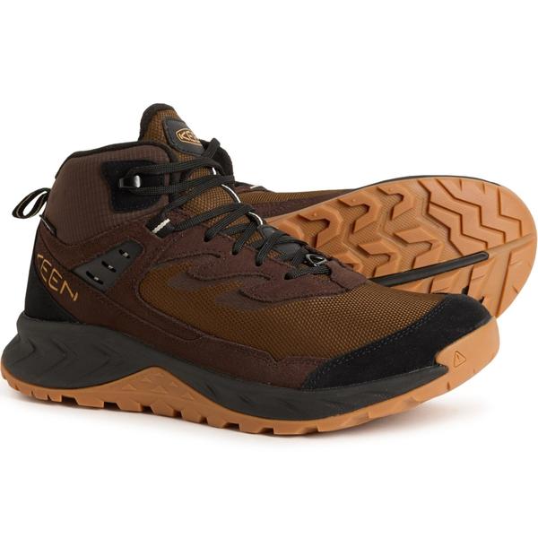 キーン メンズ シューズ ブーツ・レインブーツ レザー Keen Hightrail Mid Polar Hiking Boots - Waterproof Insulated Leather (For Men) Dark Earth/Java