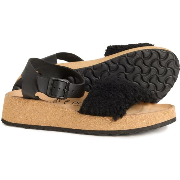 ビルケンシュトック レディース シューズ サンダル レザー Birkenstock Made in Portugal Glenda Wedge Sandals - Leather (For Women) Black ブラック