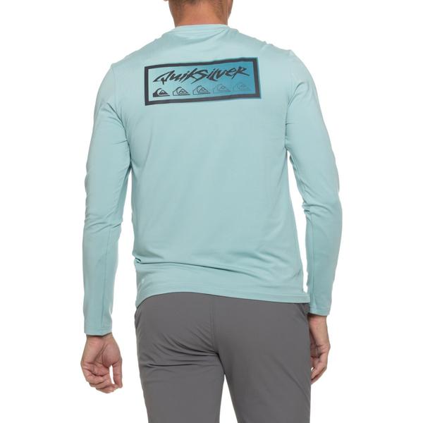 クイックシルバー メンズ 水着 ハーフパンツ・ショーツ シャツ グラフィック Quiksilver Samy Graphic Sun Shirt - UPF 50+ Long Sleeve Jade Gray グレー