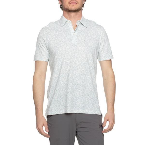 ファレティ メンズ トップス スポーツシャツ Faherty Movement Pique Polo Shirt - Short Sleeve Sea Foam Canopy