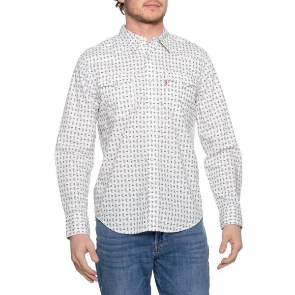 リーヴァイズジーンズ メンズ トップス ティーシャツ Levi\u0027s Classic Western Standard Shirt - Long Sleeve Milo Paisley Geo Egret メンズファッション-トップス-Tシャツ・カットソー