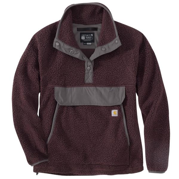 カーハート レディース アウター ジャケット・ブルゾン リラックスフィット シャツ フリース Carhartt 104922 Relaxed Fit Fleece Shirt - Snap Neck Long Sleeve Blackberry Heather ヘザー 7,796円