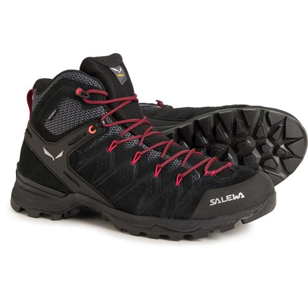 サレワ レディース シューズ ブーツ・レインブーツ スエード Salewalp Mate Mid PowerTex Hiking Boots - Waterproof Suede (For Women) Black Out/Virtual Pink ブラック