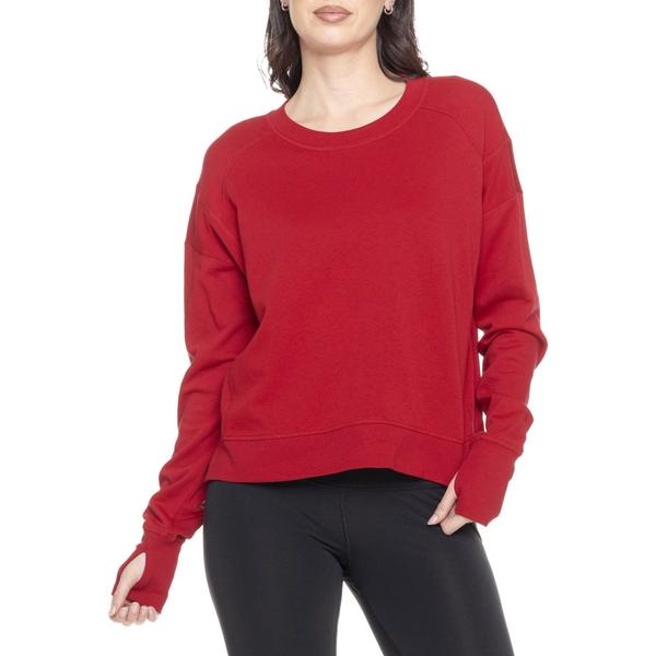 スウェッティベティ レディース アウター ジャケット・ブルゾン スウェット シャツ コットン Sweaty Betty After Class Crop Sweatshirt -- Organicotton Peppered レッド