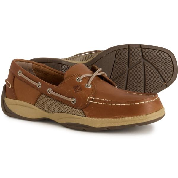 スペリー メンズ シューズ スニーカー レザー Sperry Intrepid Boat Shoes - Leather (For Men) Dark Tan タン
