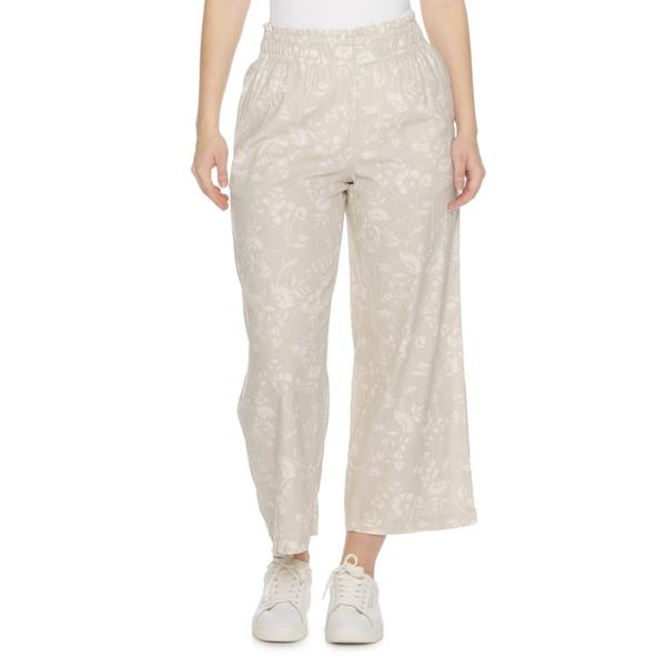 シーアンドシーカリフォルニア レディース ボトムス カジュアルパンツ シャーリング リネン C\u0026California Smocked Waistband Pants - Linen Tiger Floral 05 アニマル