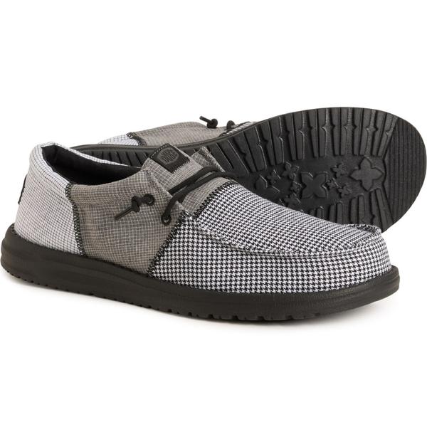 ヘイデュード メンズ シューズ スニーカー Hey Dude Wally Tri-Mix Craft Sneakers - Slip-Ons (For Men) Black/Multi 黒いこと