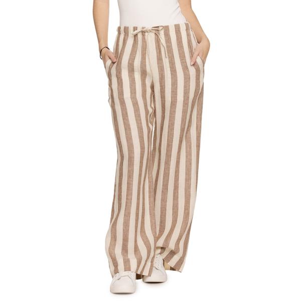 ファレティ レディース ボトムス カジュアルパンツ リネン Faherty Palma Drawstring Pants - Linen Cocoa Beach Stripe ココア 16,775円