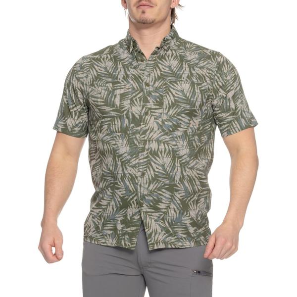 アンダーアーマー メンズ トップス ティーシャツ Under Armour Outdoor Essential Woven Shirt - UPF 30 Short Sleeve Marine Od Green 緑であること Tシャツ・カットソー-トップス