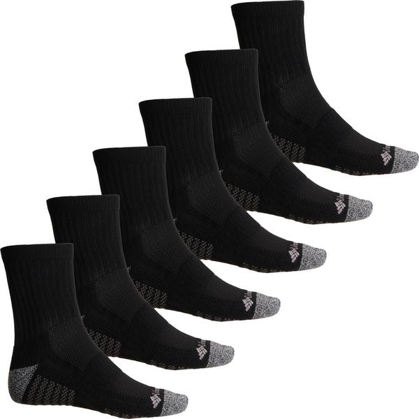 コロンビア メンズ アンダーウェア 靴下 Columbia Sportswear Athleticrop Socks - 6-Pack Crew (For Men) Black/Grey ブラック