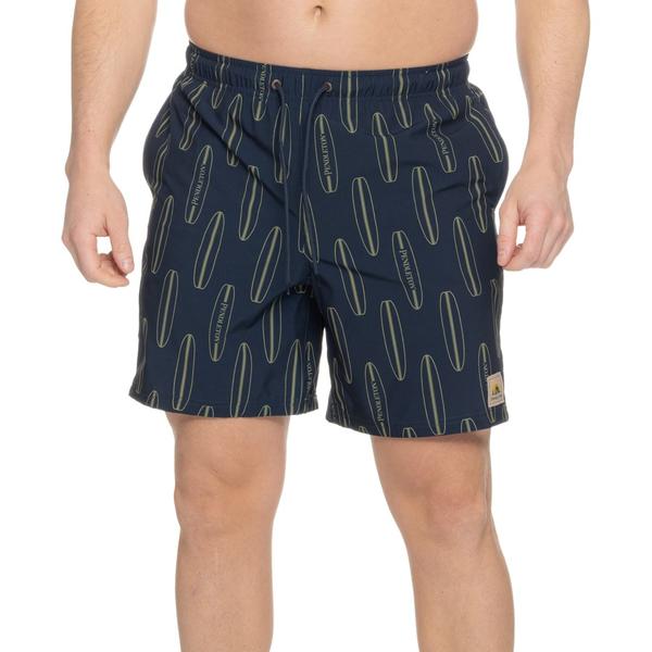 ペンドルトン メンズ 水泳着 二分の一ズボン下・さる股引き Pendleton AOP Shoreside Swim Trunks - 7 ” UPF 50+ Built-In Liner Surfboardress Blues