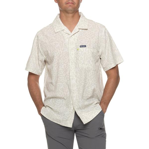 コスタ メンズ トップス シャツ プリント Costa Camp Tech Printed Woven Shirt - UPF 30 Short Sleeve Tropical Fauna Sail
