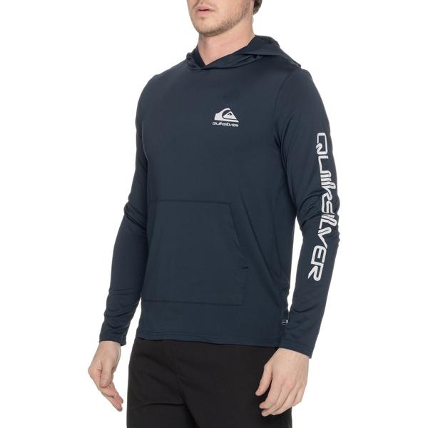 クイックシルバー メンズ アウター パーカー・スウェット シャツ Quiksilver Bandit Hooded Sun Shirt - UPF 50+ Long Sleeve Navy ネイビー