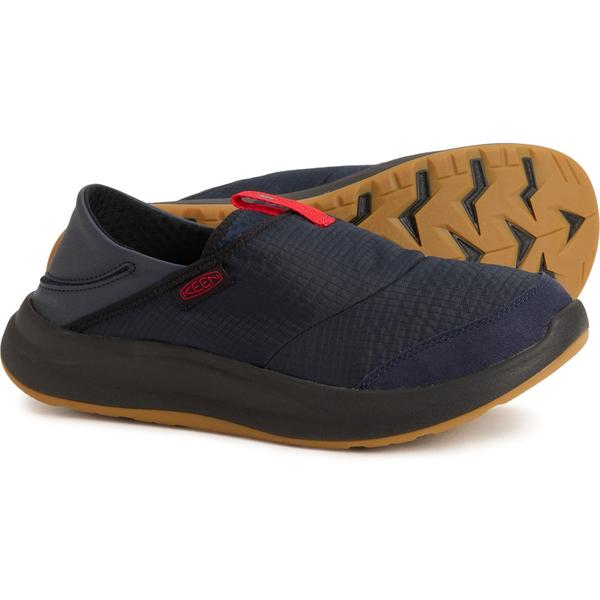 キーン メンズ シューズ スニーカー Keen Whyser Shoes - Slip-Ons (For Men) Sky Captain/Racing Red 赤いこと