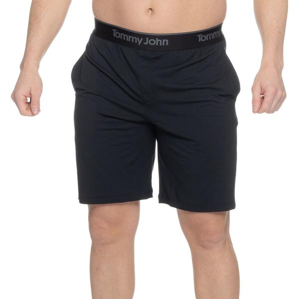 トミージョン メンズ ボトムス ハーフパンツ・ショーツ ショートパンツ Tommy John Second Skin Sleep Shorts - Modal Black ブラック
