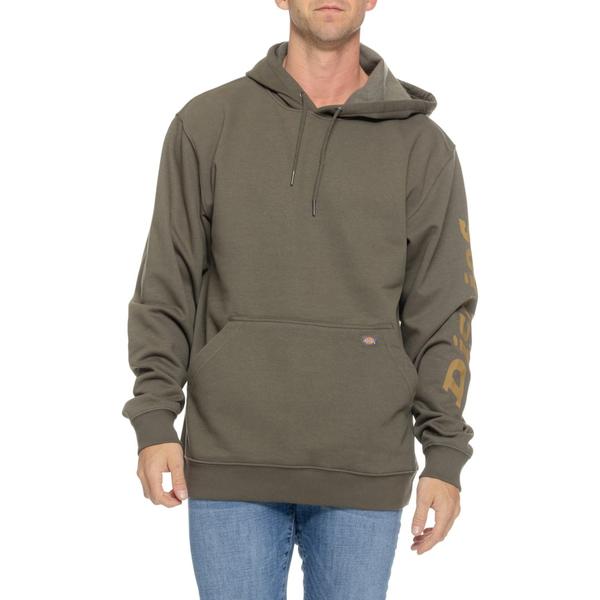 ディッキーズ メンズ トップス シャツ トール フリース パーカー Dickies Tall Wordmark Pullover Fleece Hoodie Moss Green グリーン