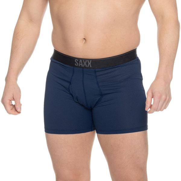 サックス メンズ アンダーウェア ボクサーパンツ メッシュ SAXX Quest Quick-Dry Mesh Boxer Briefs Midnight Blue Ii ブルー