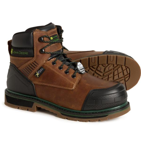 スケッチャーズ メンズ シューズ ブーツ・レインブーツ レザー Skechers John Deere Work Boots - Leather Safety Toextra Wide (For Men) Cdb