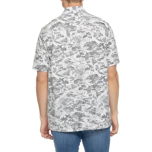 クイックシルバー ウォーター マン メンズ トップス シャツ プリント Quiksilver Waterman Artisan Reverse Print Woven Shirt - Short Sleeve Off White オフホワイト