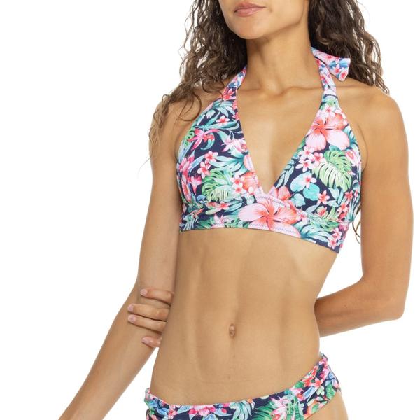 トッミーバハマ レディース トップス シャツ ホルター Tommy Bahama Island Cays Flora Reversible Halter Bikini Top - UPF 50 Mare Navy Rev ネイビー