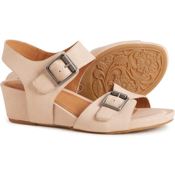 ソフト レディース シューズ サンダル レザー Sofft Valerie Wedge Sandals - Leather (For Women) Tapioca Grey グレー