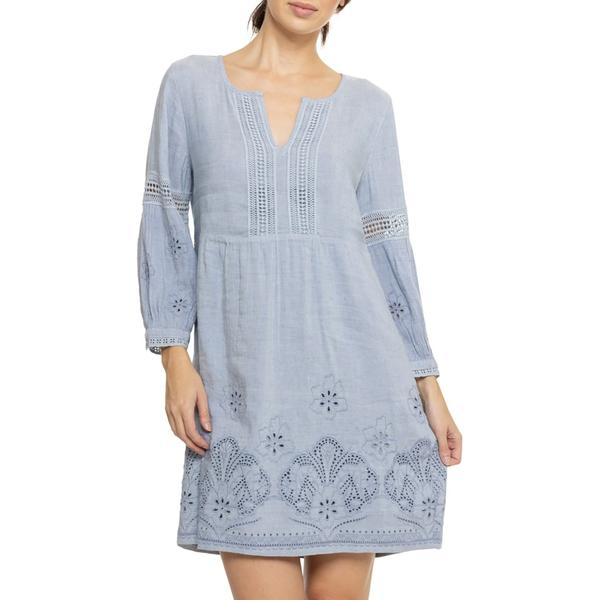 トッミーバハマ レディース トップス ワンピース Tommy Bahama St. Lucia Split Neck Swimsuit Cover-Up Dress - 3/4 Sleeve Billowy
