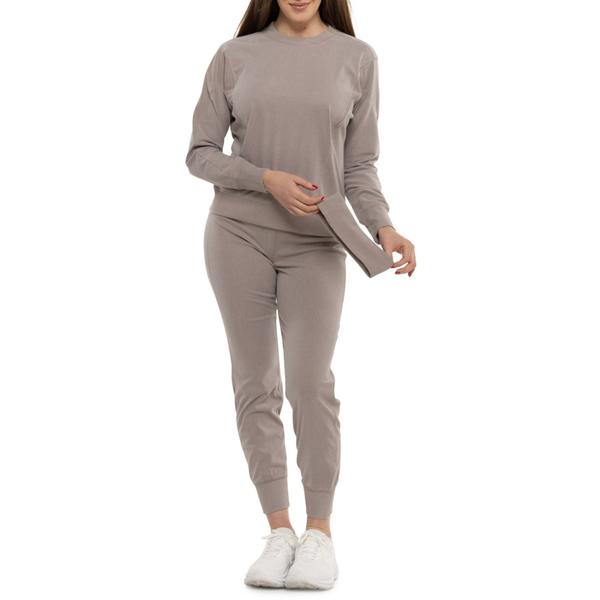 アールビーエックス レディース トップス シャツ プラスサイズ スウェット ジョガーパンツ RBX Plush Interlock Sweatshirt Joggers and Headband Set - 3-Piece Italian Clay Htr