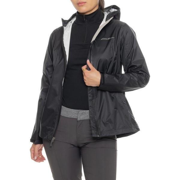 エディー バウアー レディース アウター ジャケット・ブルゾン キャップ Eddie Bauer Cloud Cap Rain Jacket - Waterproof Black ブラック