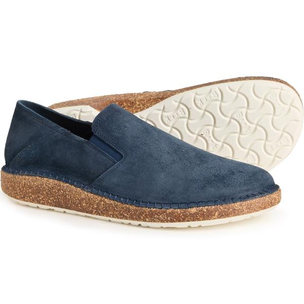 ビルケンシュトック レディース シューズ スニーカー レザー Birkenstock Made in Portugal Callan Shoes - Leather Slip Ons (For Women) Navy ネイビー