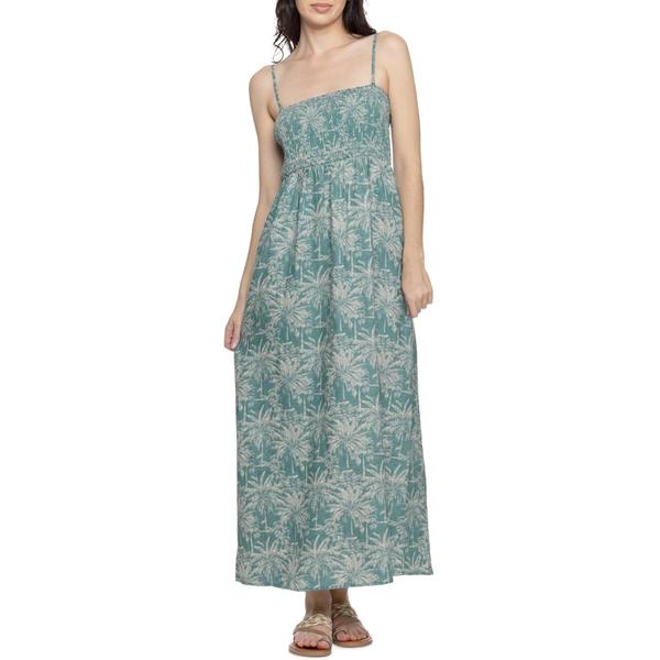 ファレティ レディース トップス ワンピース ノースリーブ シャーリング リネン Faherty Sunrise Smockedress - Linen Sleeveless Maui Tropics