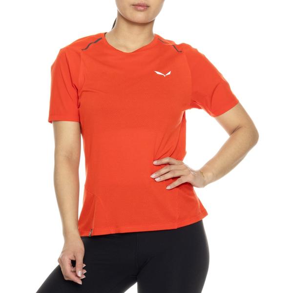 サレワ レディース トップス シャツ Salewa Pedroc Polartec Delta T-Shirt - Short Sleeve Flame|ReVida 店